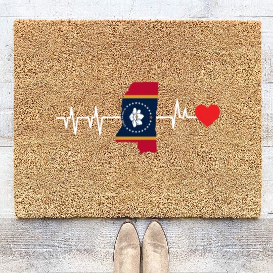 Mississippi Heartbeat Gift Coir Doormats