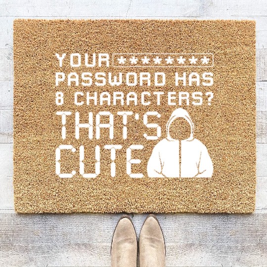 Hacker Cyber Security Password Coir Doormats