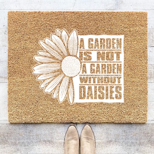 Daisy Garden Gardening Gardener Coir Doormats