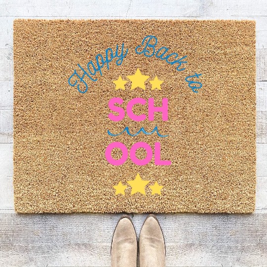 Happy Back To School Coir Doormats