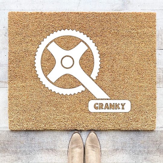 Cranky - Funny Cyclist Gift Coir Doormats