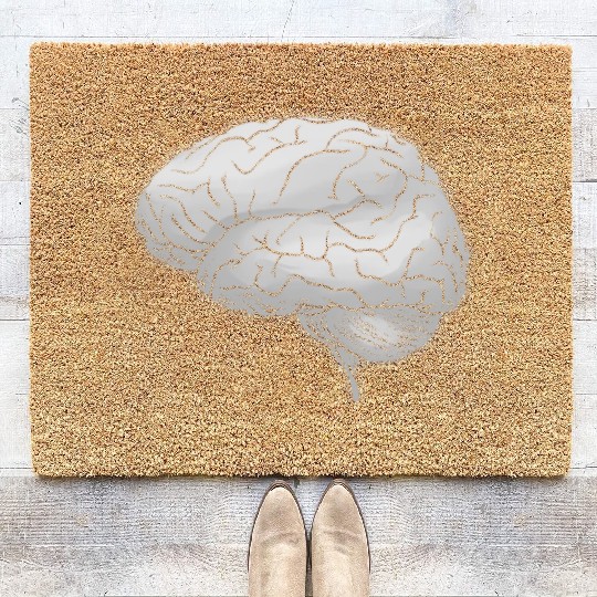 Human Anatomy Brain Coir Doormats