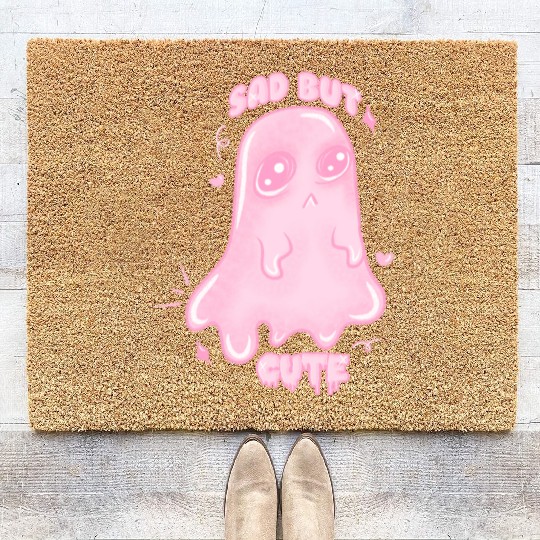 Pastel Goth Ghost | Sad but Cute | Creepy Cute Coir Doormats