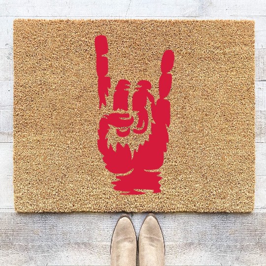Cool heavy metal hand Coir Doormats