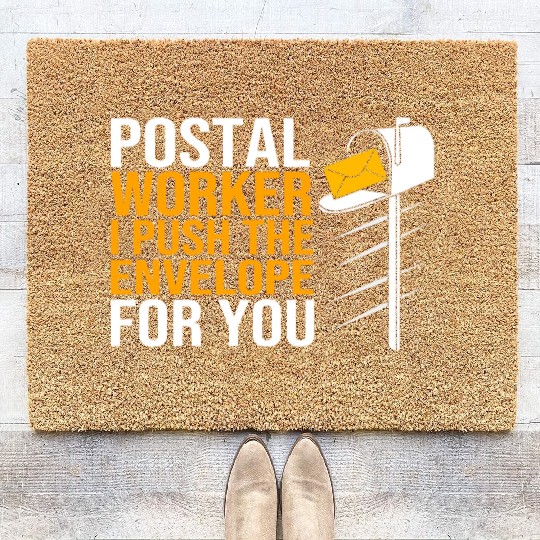 Postman Mailman Funny Postal Worker Coir Doormats