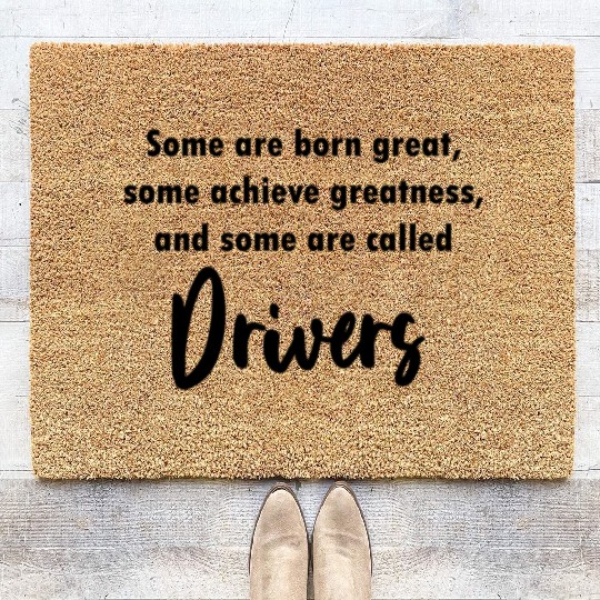 Drivers Job Design Persian Green Coir Doormats