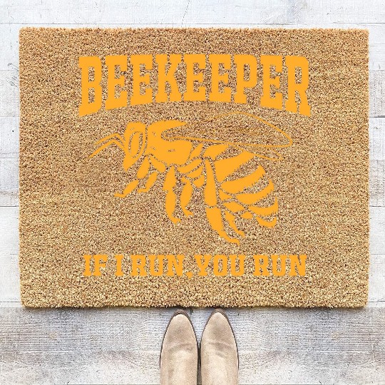 Beekeeper If I Run You Run Coir Doormats