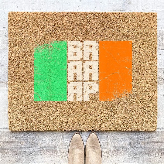 Dirt Biker Irish flag motocross Coir Doormats