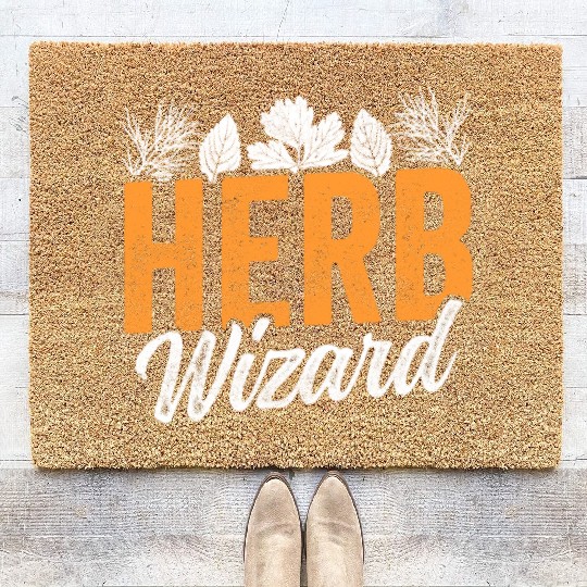 Herbs Wizard Herbalist Herbalism Gardening Herb Coir Doormats