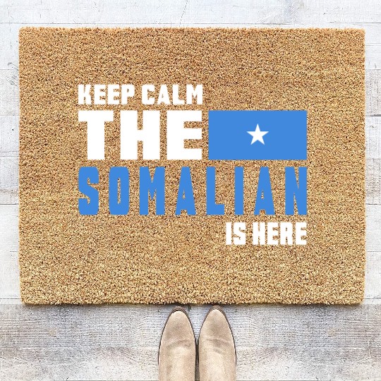 Keep calm Somalia flag design Coir Doormats