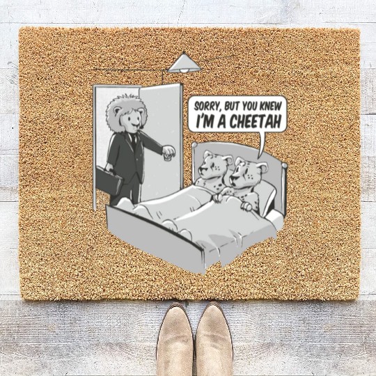 Cheating cheetah Coir Doormats