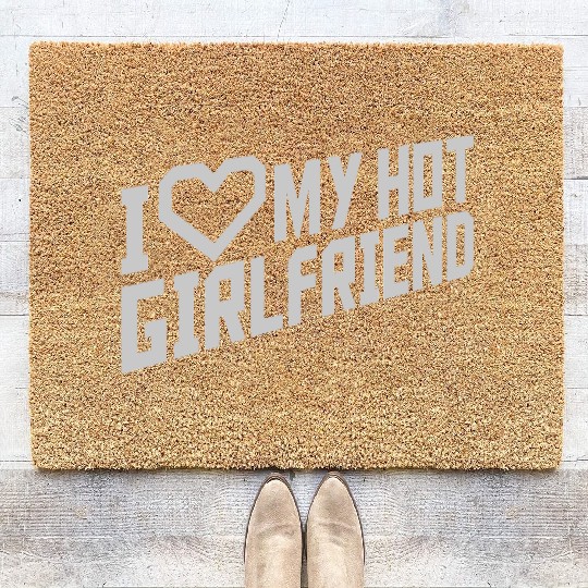 I love my girlfriend Coir Doormats