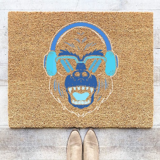 80's Gorilla Disc Jockey Gift Coir Doormats