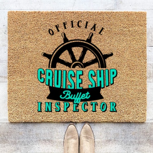 Funny Cruise Ship Buffet Inspector Partners Coir Doormats