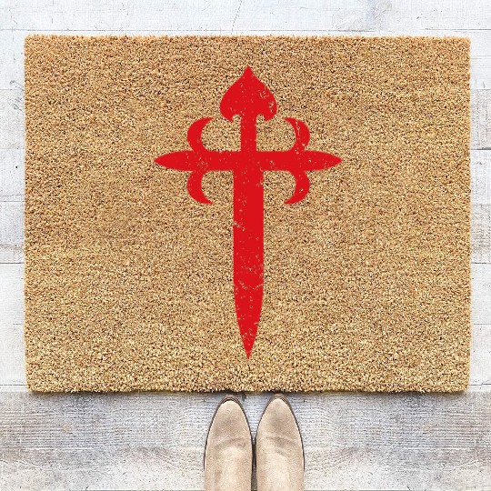 Vintage Cross of Saint James Coir Doormats