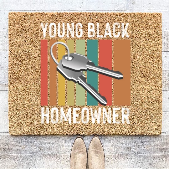 Young Black Homeowner Coir Doormats