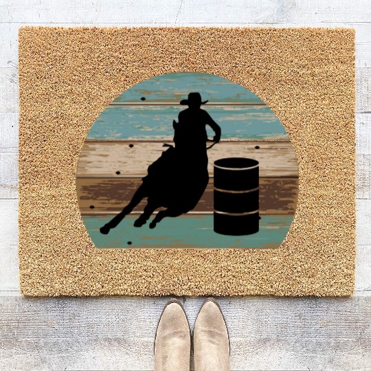 Barrel Racing Retro Style Coir Doormats