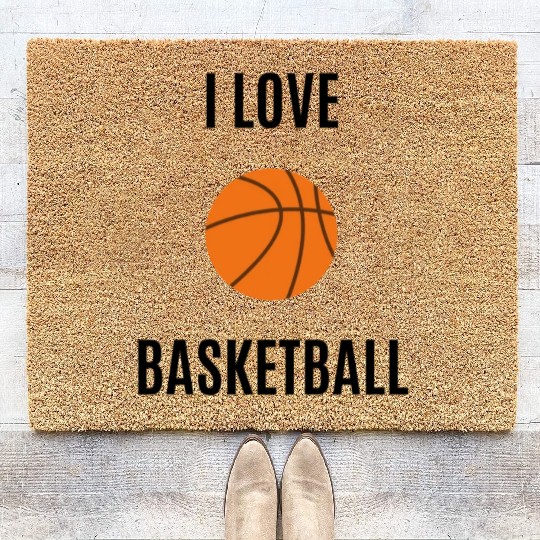I love basketball Coir Doormats