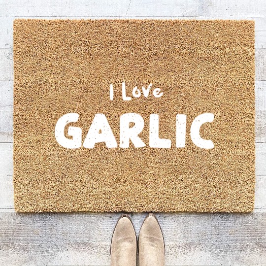 I Love Garlic - Halloween Coir Doormats