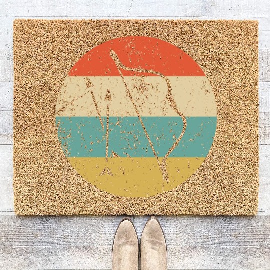 Bow and Arrow Icon Retro Archery Coir Doormats