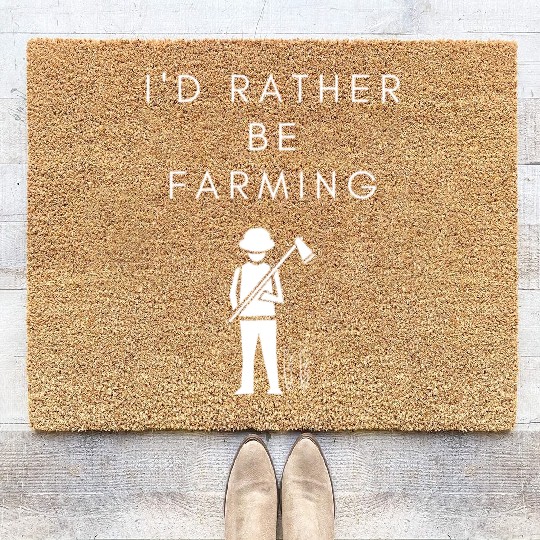 I d Rather Be Farming Coir Doormats