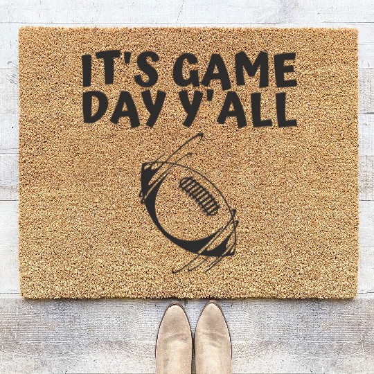 It s Game Day Y all Coir Doormats