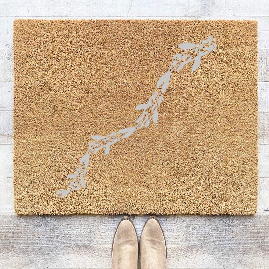 row koi fish nishikigoi Coir Doormats