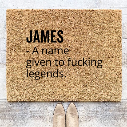 James a Name Given to Fucking Legends Coir Doormats