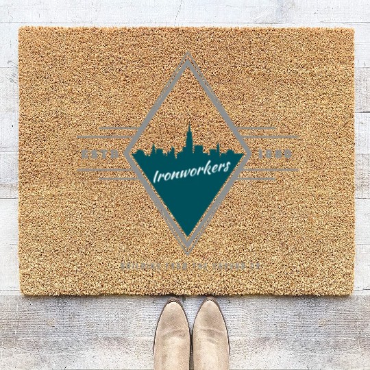 Ironworker Badge Ironworkers Coir Doormats