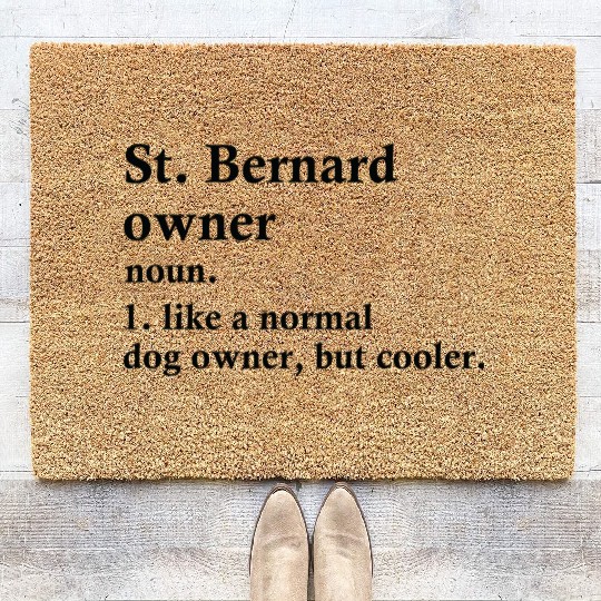 St Bernard Dog Owner Definition Coir Doormats