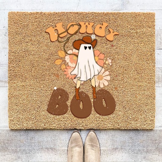 Howdy Boo Halloween Horror ,Halloween Coir Doormats
