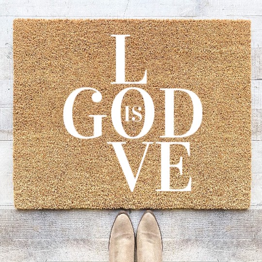 GOD IS LOVE Coir Doormats