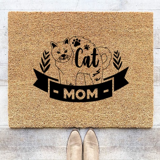 Cat mom Coir Doormats