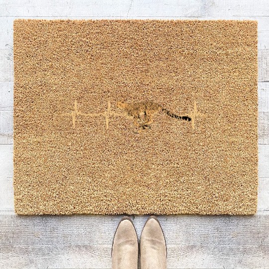 Cheetah Heartbeat Coir Doormats