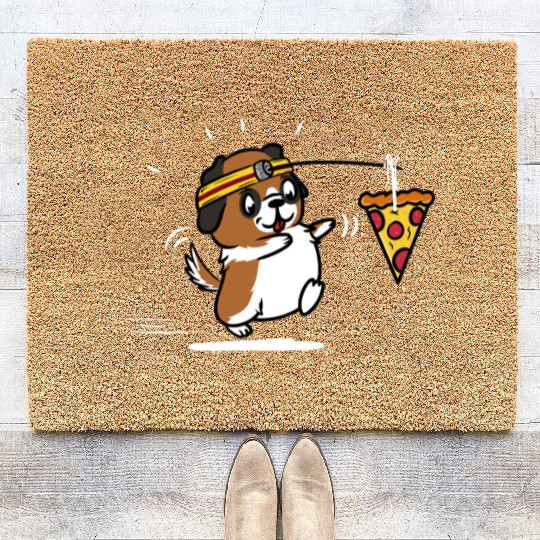 Saint Bernard Pizza Workout Coir Doormats
