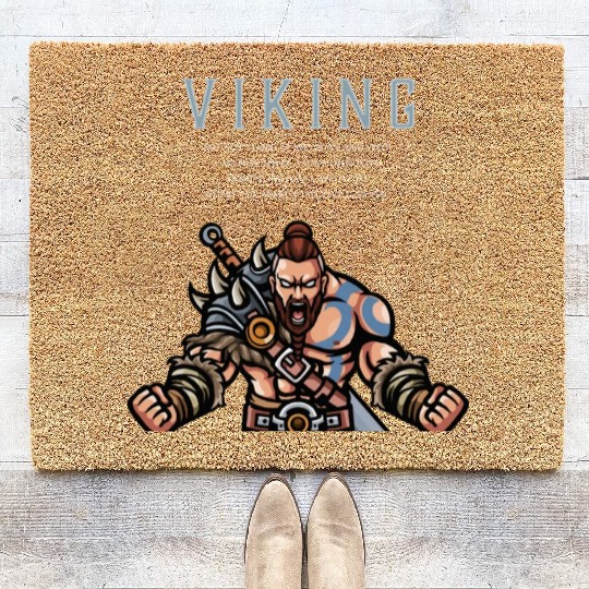 Viking Warrior Valhalla Awaits Me 2 Coir Doormats
