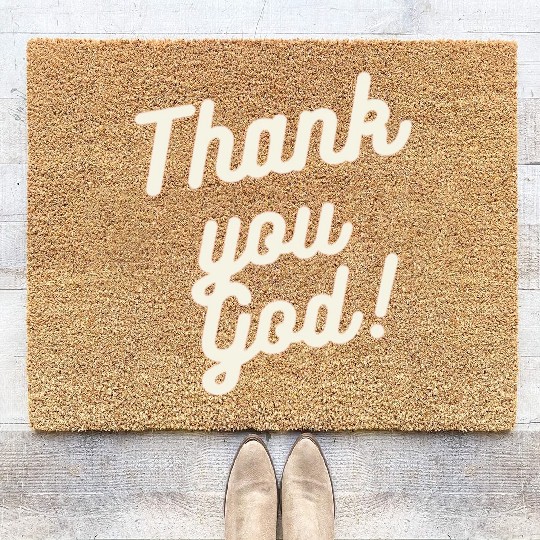 Thank You God Coir Doormats
