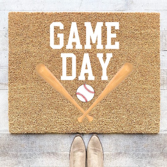 Game Day Baseball Baseball Life, Softball Coir Doormats