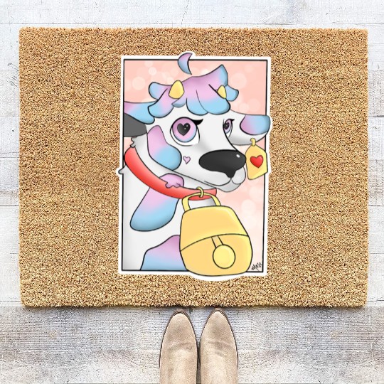 Cotton candy cow Coir Doormats