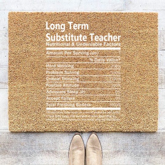 Long Term Substitute Teacher Coir Doormats - Nutritional