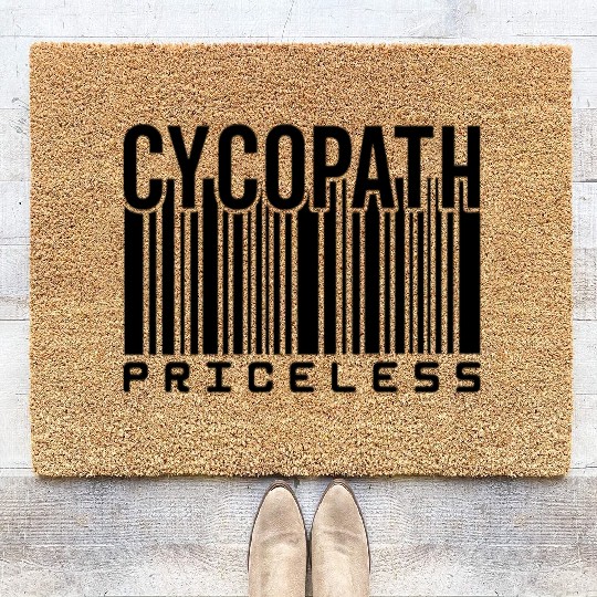 Funny Cycling Riders Cyclist Bicycle Mountain Coir Doormats