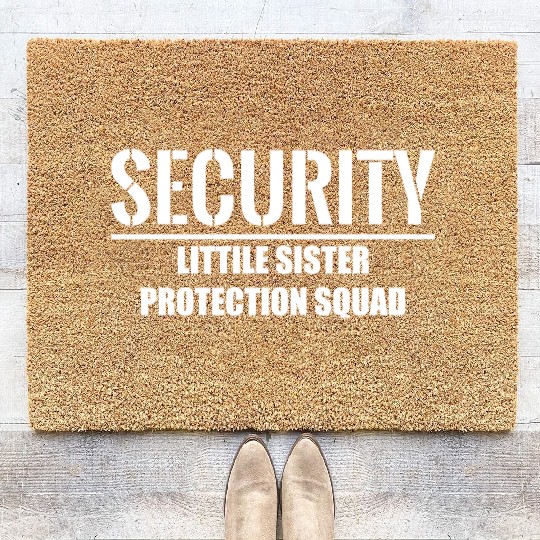 Security Little Sister Protection Squad Coir Doormats