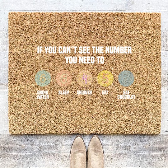 Ishihara Numbers - Eat Chocolate Coir Doormats