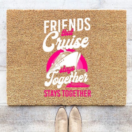 Cruise Ship Vacation Friends Coir Doormats