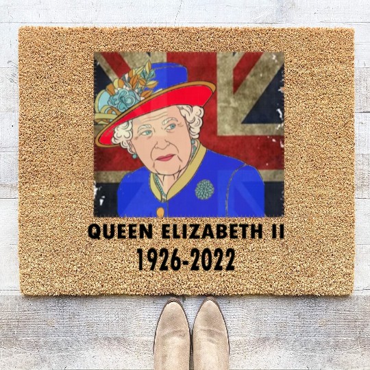 Queen Elizabeth II - rip Queen Elizabeth II - rest Coir Doormats