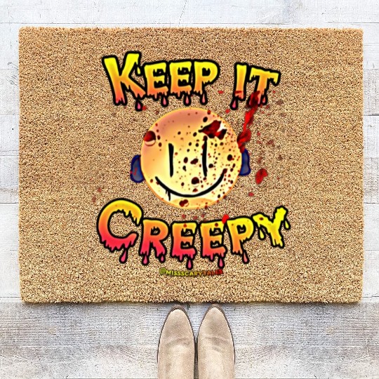 Miss Scarytales says Keep it Creepy Coir Doormats