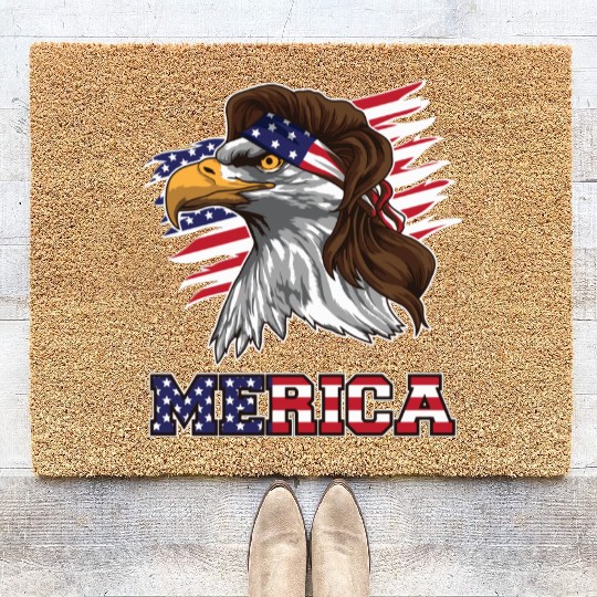 American Bald Eagle Mullet Merica Bird Of Prey Coir Doormats
