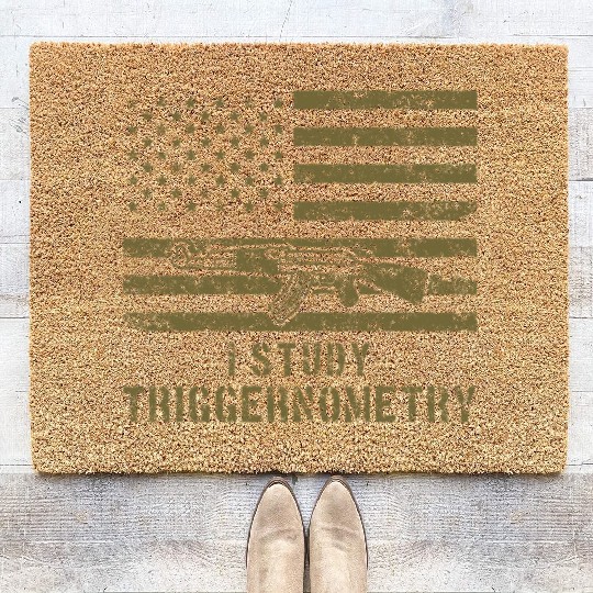 I Study Triggernometry Gun Lover Coir Doormats