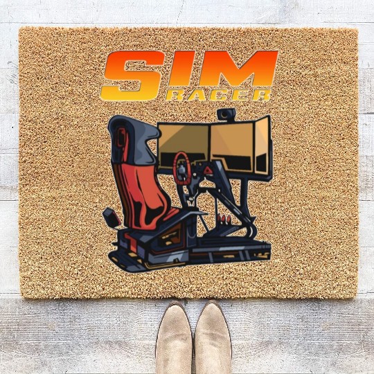 Sim Racer Driving Simulator Gamer Driver Simulator Coir Doormats