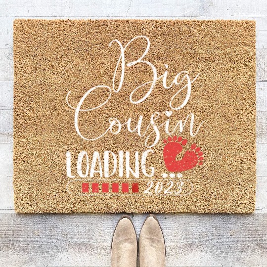 Big cousin loading 2023 for pregnancy announcement Coir Doormats